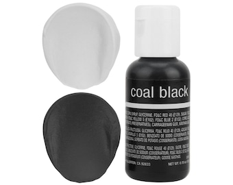 Coal Black Gel Food Coloring - Chefmaster - Black Food Color, Gel Food Coloring, Grey Frosting, Black Icing, Cookie Cake Decorations