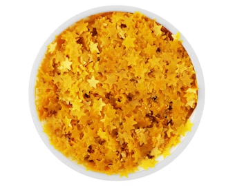 Gold Star Edible Glitter - pearly gold star edible glitter sprinkles for sparkly treats