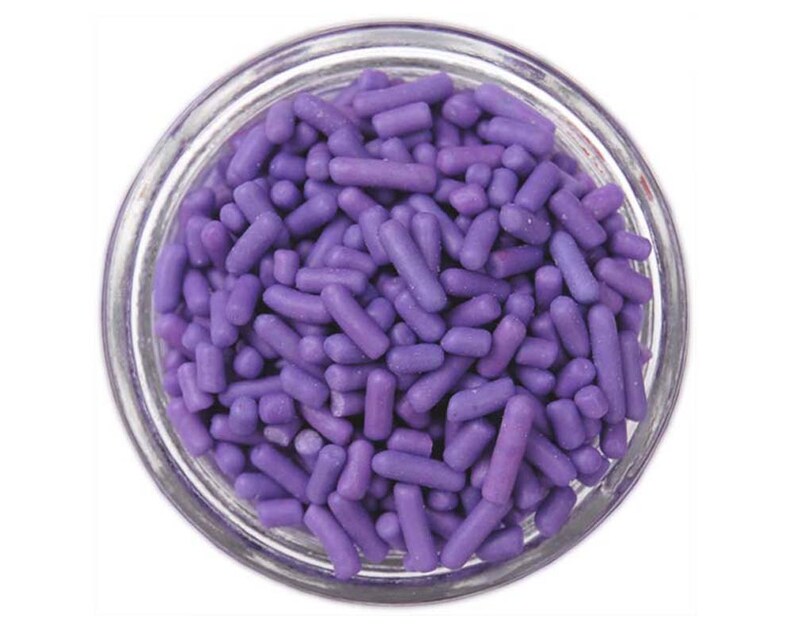 Lavender Jimmies pretty lavender sprinkles for decorating cupcakes, cakes, cakepops, cookies, and ice cream image 1
