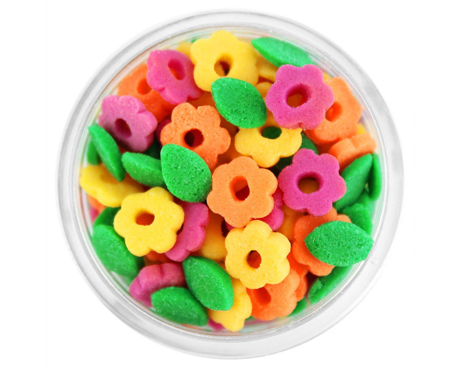 Flower Garden Sprinkles Pink Flower Sprinkles Orange Flower Etsy