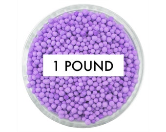 Lavender Non-Pareils 1 LB - tiny pretty lavender sprinkles for decorating cupcakes, cakes, cakepops, cookies, and ice cream
