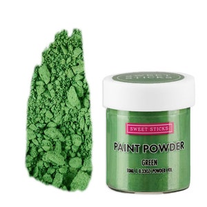 Green Edible Paint Powder - A revolutionary colored dust that can be made into a perfect paint using our paint powder activator.
