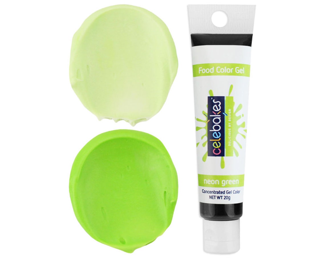 Neon Green Gel Food Coloring Celebakes Gel Food Color Etsy
