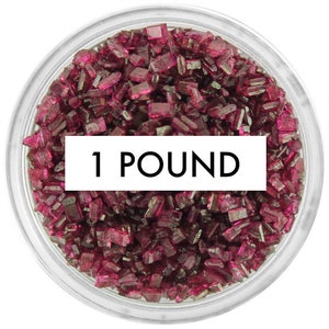 Burgundy Chunky Sugar - 1 Pound - burgundy sugar crystals sprinkles for decorating cupcakes, cakes, cakepops, and cookies