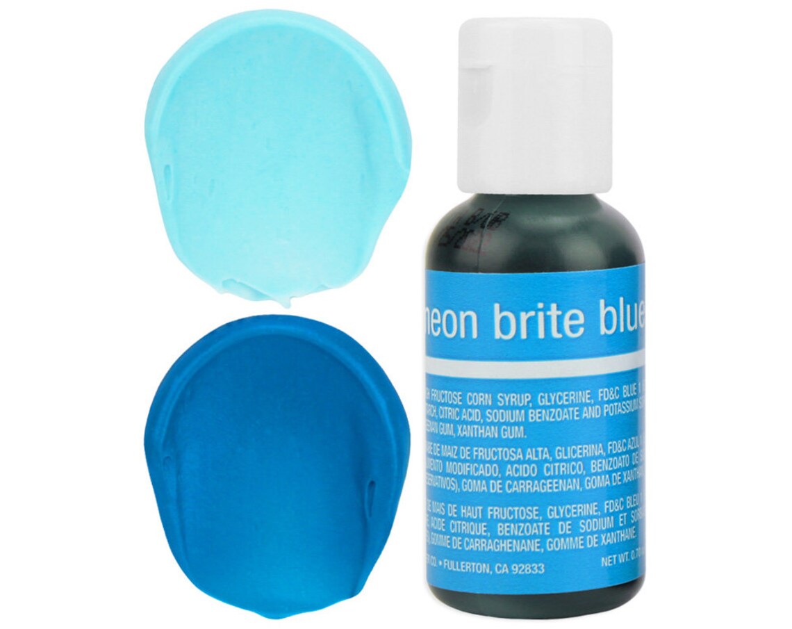 Neon Blue Gel Food Coloring Chefmaster Neon Blue Food Etsy