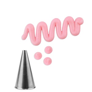Round #6 Decorating Tip - round decorating tip, small round cupcake decorating tip, piping lines and dots