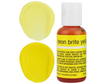 Neon Yellow Gel Food Coloring - Chefmaster - Neon Yellow Food Color, Yellow Coloring, Yellow Frosting, Yellow Icing, Cookie Cake