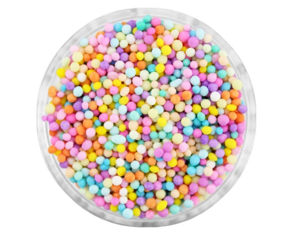 Unicorn Rainbow Nonpareils Blend - Our unicorn rainbow blend is a mix of nonpareils in pink, orange, yellow, green, blue, purple & white.