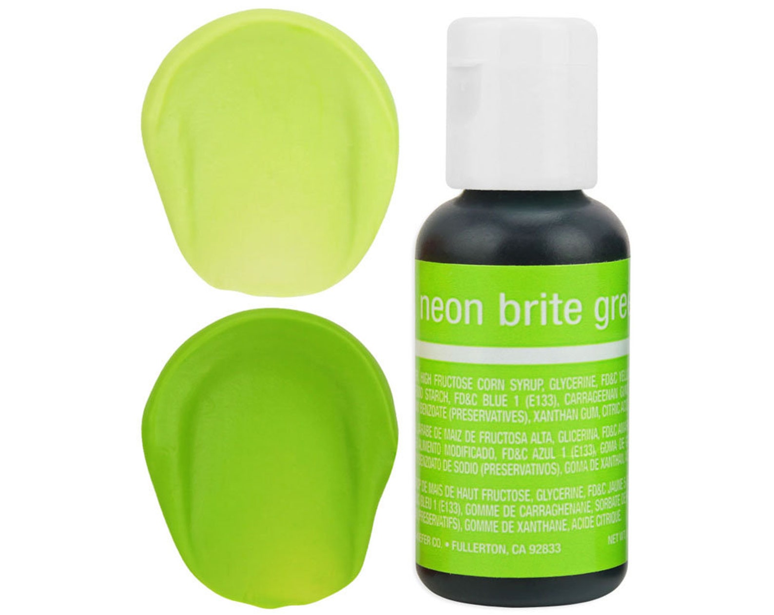 Neon Green Gel Food Coloring Chefmaster Neon Green Food Etsy