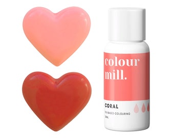 Coral Colour Mill Oil Based Food Coloring - Coral food coloring with superior coloring strength, achieve a wide range of colors.