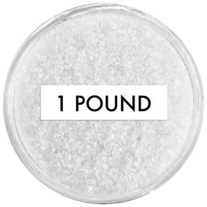 White Sanding Sugar 1 LB - white sprinkles for decorating cupcakes, cakes, cakepops, and cookies