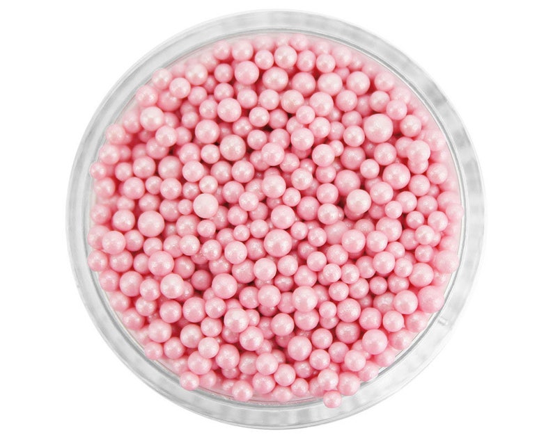 Pearly Pink NonPareils tiny pretty pink pearl sprinkles for Etsy