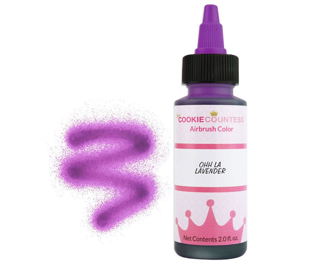Ooh L Lavender Airbrush Coloring 2 OZ - the Cookie Countess, Lavender ...