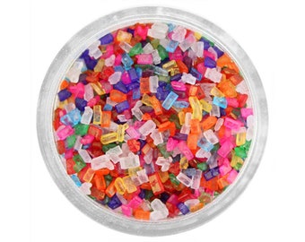 Rainbow Chunky Sugar - rainbow chunky sugar crystals sprinkles for decorating cupcakes, cakes, cake pops, and cookies