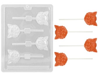Tom & Jerry Cat Mouse Chocolate Soap Candy Lollipop Mold – Clear Plastic