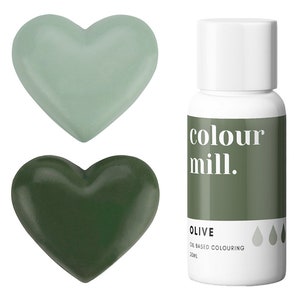 Olive green Colour Mill Oil Based Food Coloring - olive green food coloring with superior coloring strength, achieve a wide range of colors.