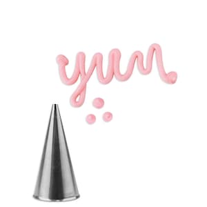 Round #2 Decorating Tip - round decorating tip, small round cupcake decorating tip, piping lines and dots