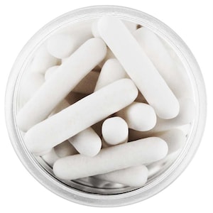 White Matte Rod Sprinkles - strahlend weiße Stabstreusel zum Dekorieren von Kuchen, Keksen, Cupcakes und Leckereien!