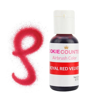 Royal Red Velvet Airbrush Color .75 OZ - Highly pigmented red velvet airbrush coloring with superior coloring strength and spray-ability.