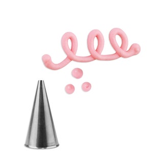 Round #4 Decorating Tip - round decorating tip, small round cupcake decorating tip, piping lines and dots