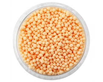 Peach Nonpareils - tiny pretty pastel orange sprinkles for decorating cupcakes, cakes, cakepops, cookies, and ice cream