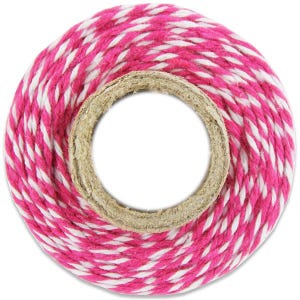 Fio de padeiro listrado rosa choque