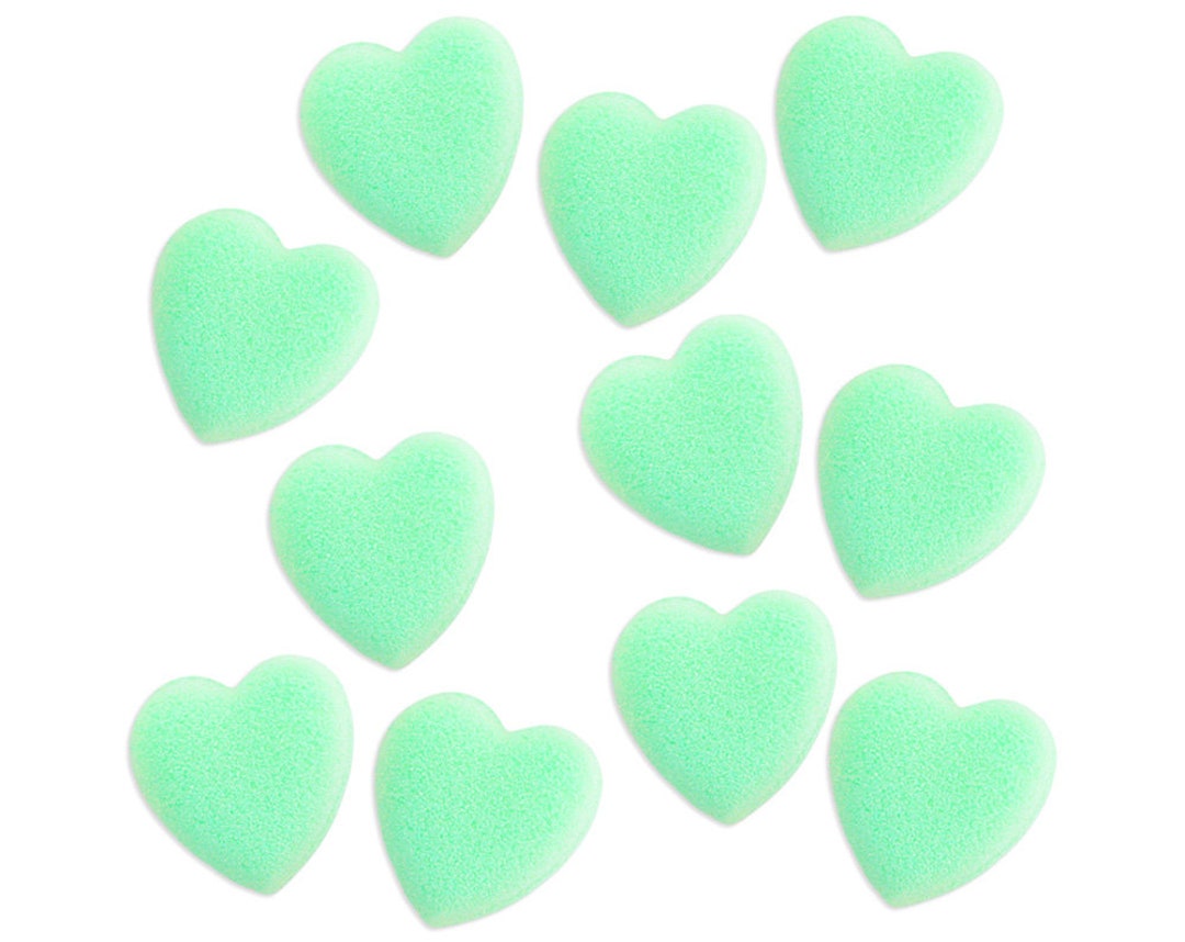 24 Mint Green Heart Sugars Mint Heart Sugars Mint Green Etsy