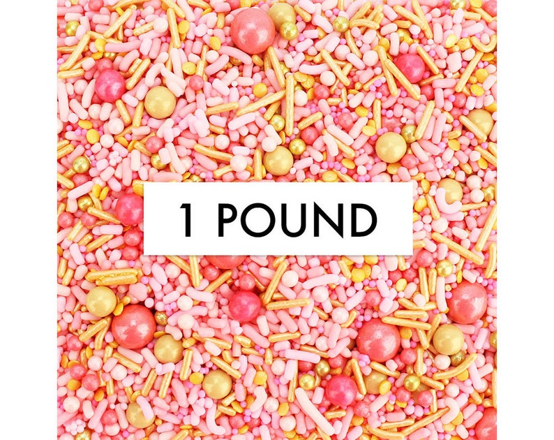 Rosé Sprinkle Blend BULK 1 LB a Fun Blend of Pink Peach Etsy