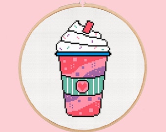 My Milkshake Cross Stitch Pattern - Digital PDF Instant Download