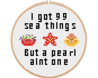 Sea Things Animal Crossing New Horizons Cross Stitch Pattern - Digital PDF Instant Download