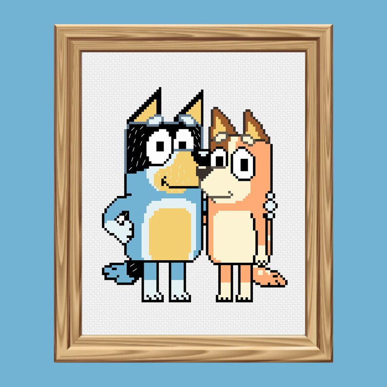 Chilli and Bandit Bluey Cross Stitch Pattern Digital PDF | Etsy