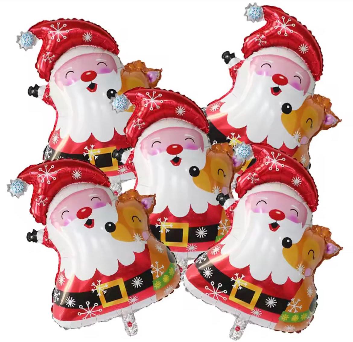 Santa And Star Foil Balloon Set - Festive Christmas Party Decorations - View #11