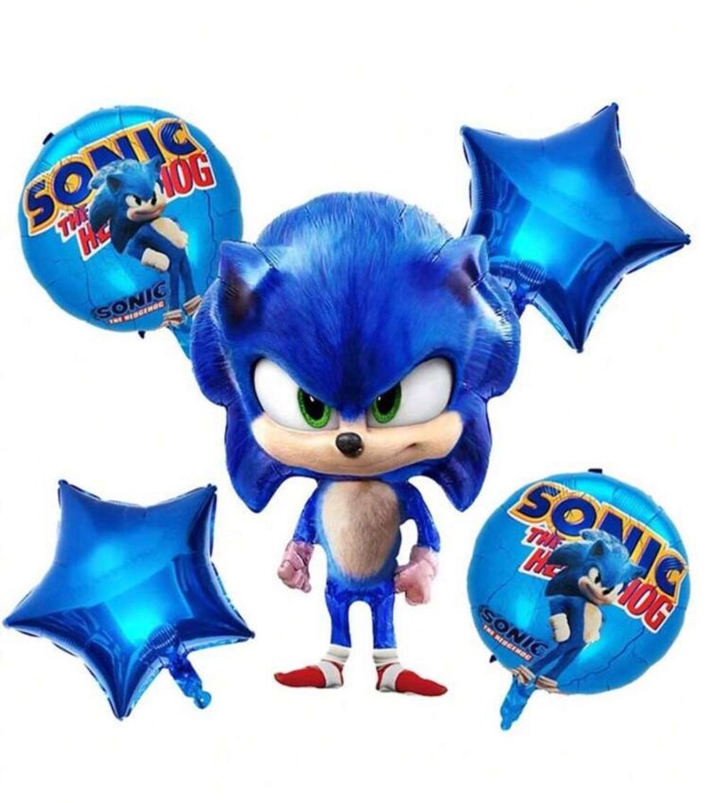 Sonic The Hedgehog Balloon Set 5 Piece Party Decoration Kit Kids Sonic The Hedgehog Balloon Set 5 Piece Party Decoration Kit Kids