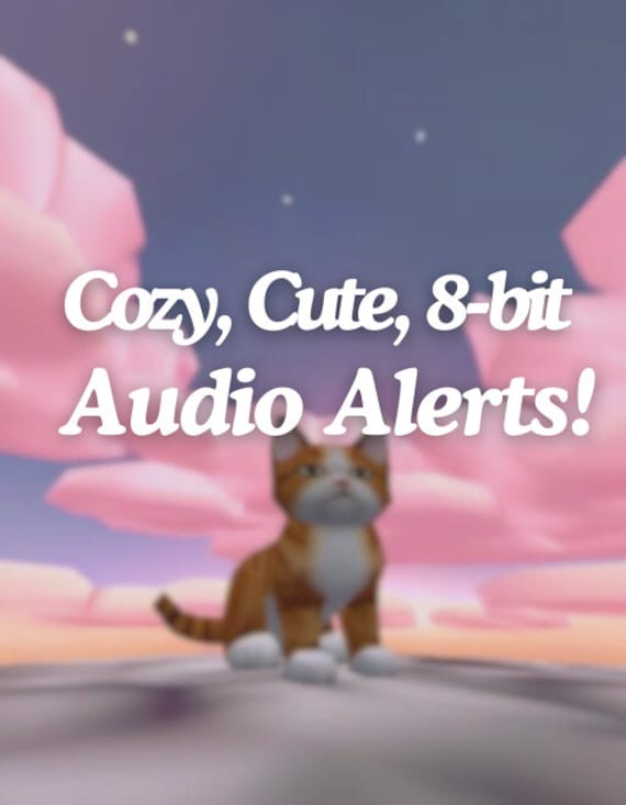 8 Twitch Sound Alerts - Cozy, Cute, 8-Bit (notifications, transitions, sound effects for streamers, Vtubers, youtubers)