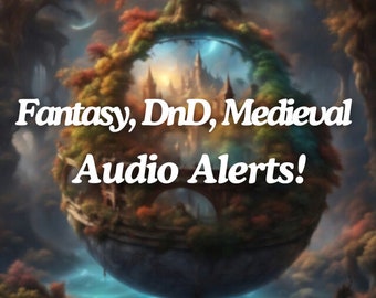 8 Twitch Sound Alerts - Fantasy, DnD, Medieval (notifications, transitions, sound effects for streamers, Vtubers, youtubers)