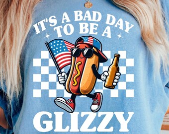 Lustiges 4. Juli Shirt: Glizzy Hot Dog Inbezug auf den Unabhängigkeitstag