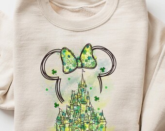 Disney Schloss St. Patricks Tag Shirt, Disney Kinder St. Patricks Tag Shirt, Disneyland Magic Kingdom Shamrock T-Shirt, Mädchen St. Patricks Tag T-Shirt