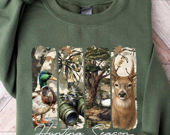 Jagd Saison Shirt, Jäger Sweatshirt, Ente Jäger T-Shirt, Hirsch Jagd Shirt, Jäger-Liebhaber Geschenk, Outdoor Jagd Saison T-Shirt, Jäger Papa Geschenk