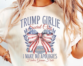 Trump Girl Shirt, Trump Girl Social Club Coquette Shirt, Republican Women Shirts, Trump Lady Shirt, Trump Shirt, Election 2024 Tee, MAGA Tee