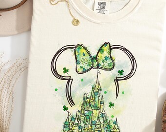 Comfort Colors® Disney Schloss St. Patricks Tag Shirt, St. Patricks Tag Shirt, Disneyland Magic Kingdom Shamrock Tee,St. Patrick's Day Geschenk