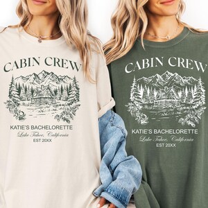 Comfort Colors® Camp Bachelorette Party Shirt, Custom Bachelorette Shirt, Cabin Mountain Bride Tee, Hiking Bridal Party Shirt,Girls Trip Tee