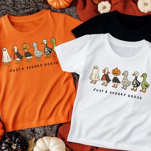 Halloween Funny Goose Shirt, Spooky Goose Kids Shirt, Halloween Baby Outfit, Fall Baby Clothes, Toddler Halloween Outfit, Cute Baby Gift