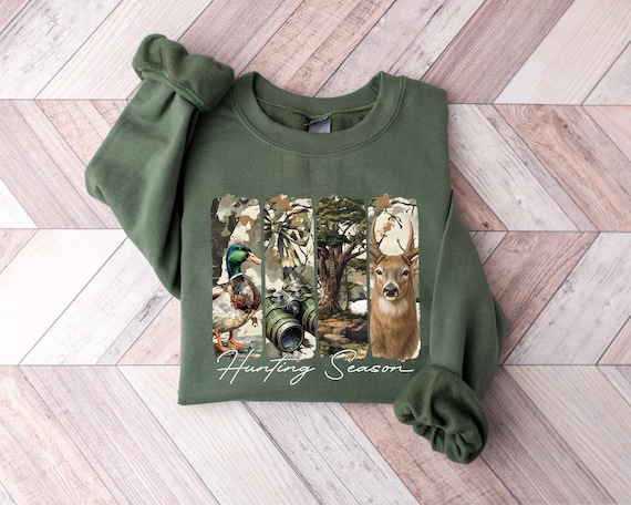 Hunting Season Shirt, Hunter Sweatshirt, Duck Hunter Tee, Deer Hunting Shirt, Hunter Lover Gift, Outdoor Hunting Season Tee, Hunter Dad Gift