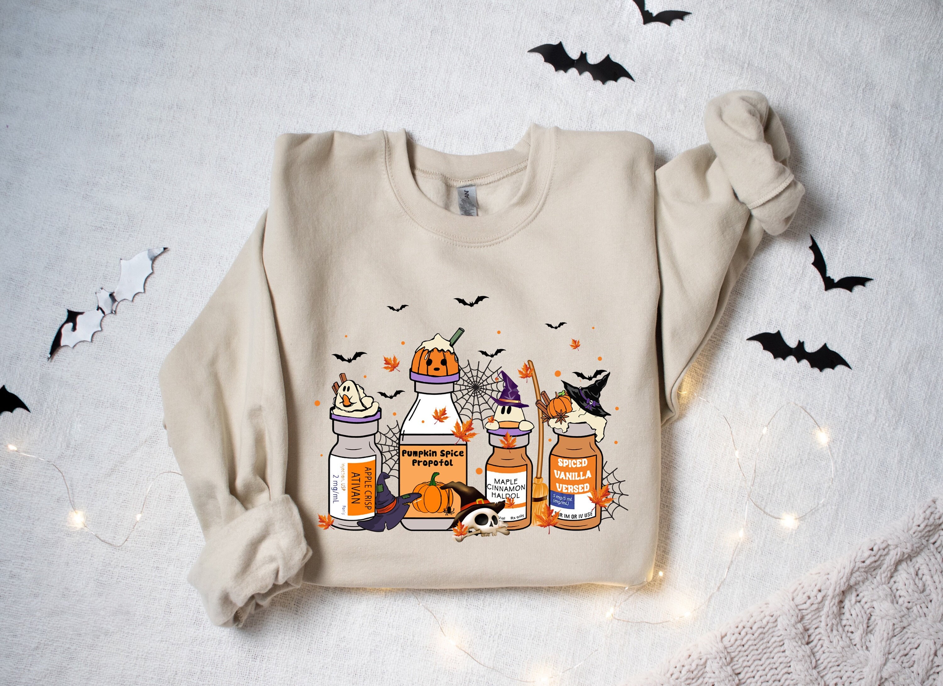 Halloween Nurse Sweatshirt, Halloween Nurse Pills Shirt, Pumpkin Spice Propofol, Halloween ICU Nurse Shirt, Fall Nurse Tee, Spooky Nurse Tee