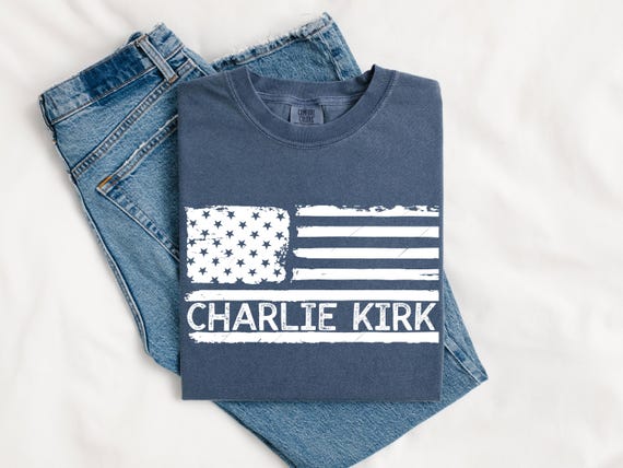 Comfort Colors® American Patriot Shirt, Charlie Kirk Memorial Shirt, Patriotic Charlie Kirk Shirt, Faith-Based Tee, Political Activist Shirt