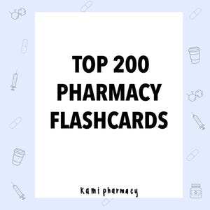 Top 200 Medication Flashcards | Pharmacy | Medicine | Nursing | Students Bild 1