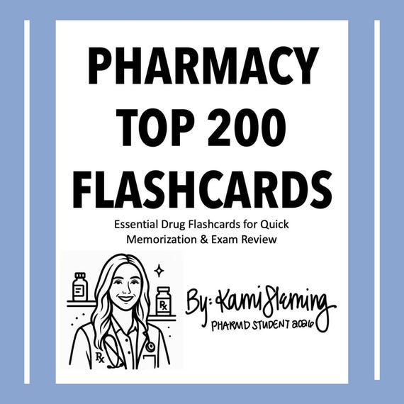 Top 200 Drug Flashcards | Pharmacy | Medicine | Nursing | Students