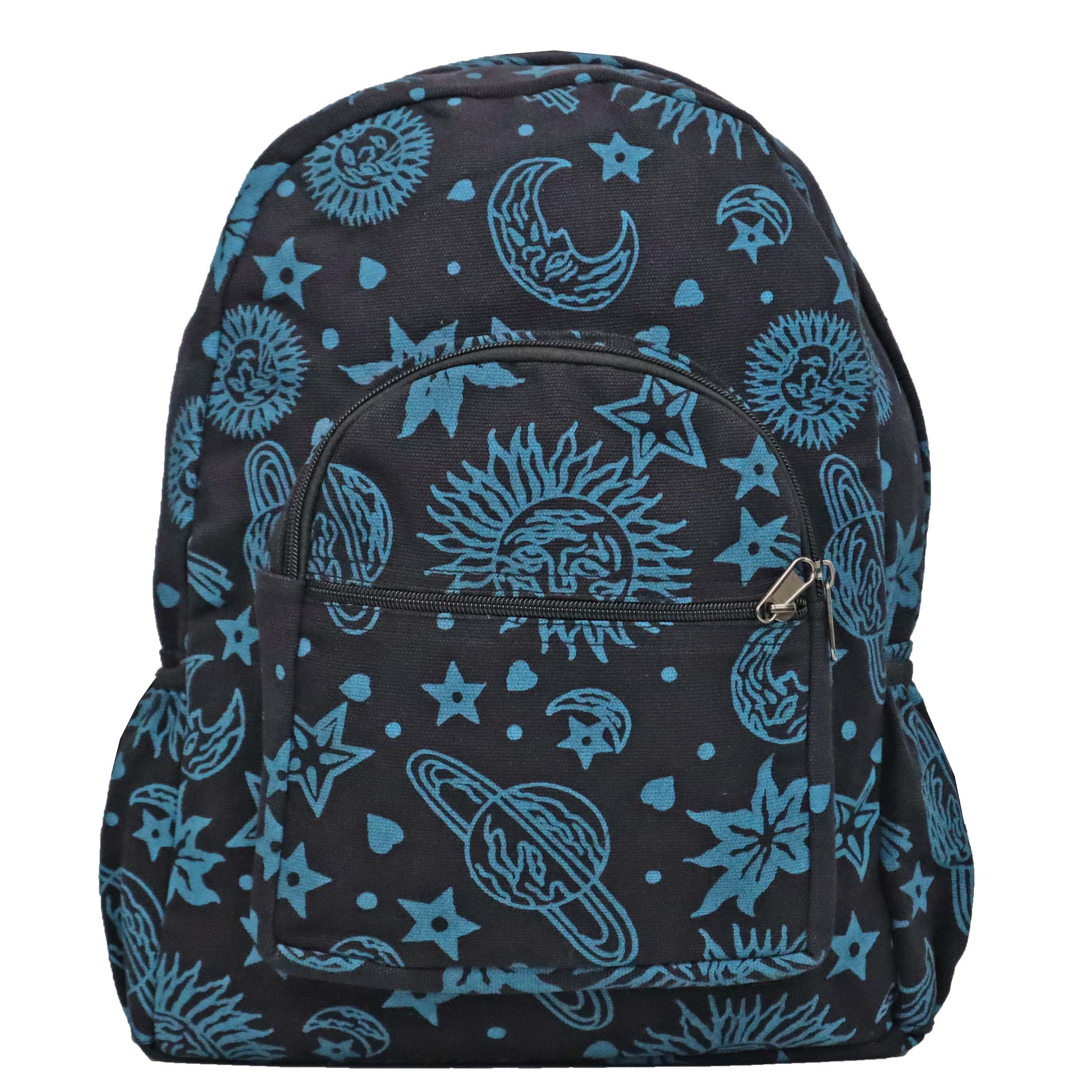 Black Cotton Backpack Hippie - Etsy display picture 2