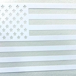 American Flag Car Decal, White American Flag Decal