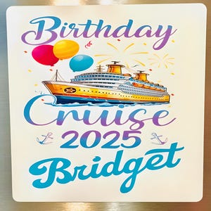 Ímã de porta de cruzeiro de aniversário personalizado, conjunto de ímãs de cruzeiro de aniversário, conjunto de ímãs de cruzeiro de aniversário de três peças, ímãs de animais de aniversário/toalha